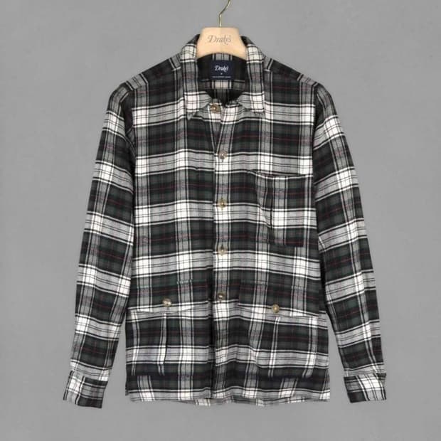 드레익스 타탄 체크 셔츠 자켓 M