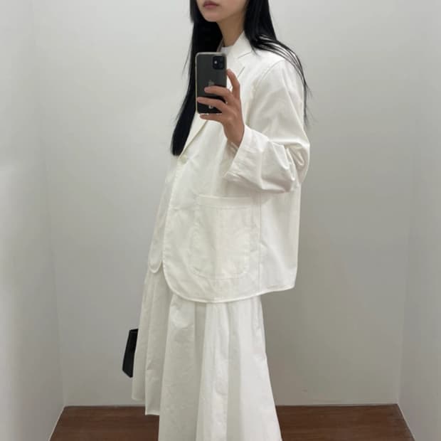 Soolook 수룩 블레이저 화이트 자켓