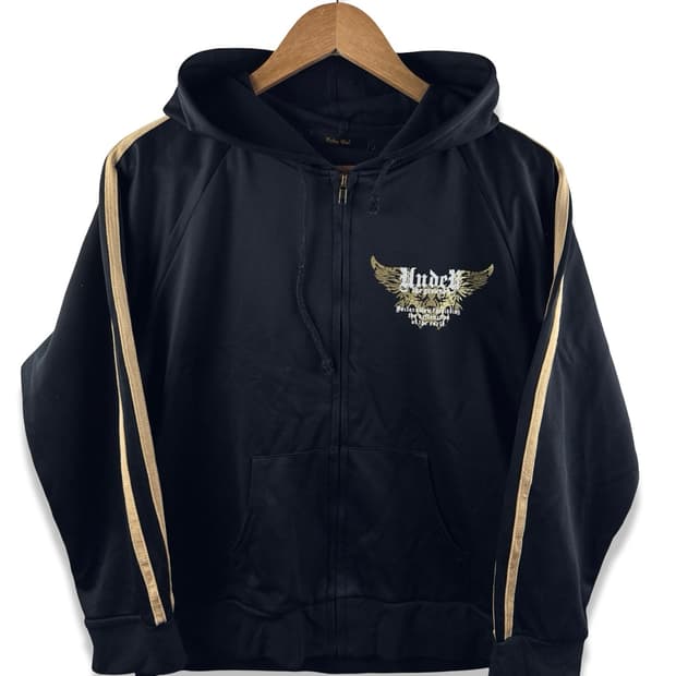 JPN Y2K 프린팅 글리터 후드져지1947