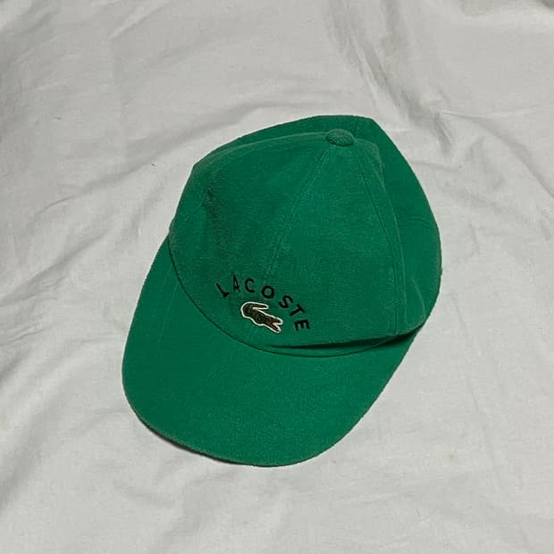 90s 라코스테 일본판 아카이브 테리캡 그린