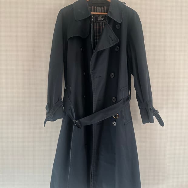 90s 버버리 트렌치 코트 다크네이비