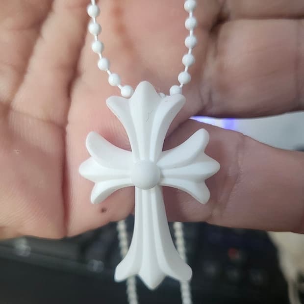 [os]크롬하츠 아오야마 실리콘 목걸이 화이트 