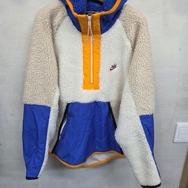 나이키 헤리티지 셰르파 뽀글이 우븐 아노락 후드자켓 L