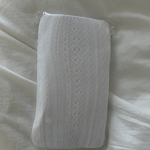 레이스 화이트 스타킹