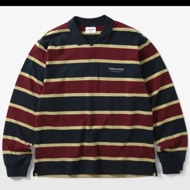 디스이즈네버댓 스트라이프 럭비 긴팔 티셔츠