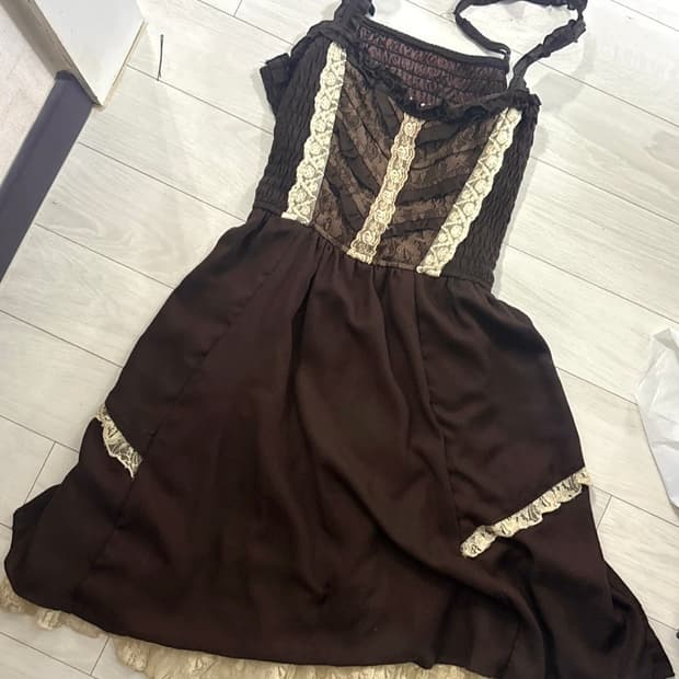 엑시즈팜 라떼갸루 히메갸루 브라운 대장 원피스