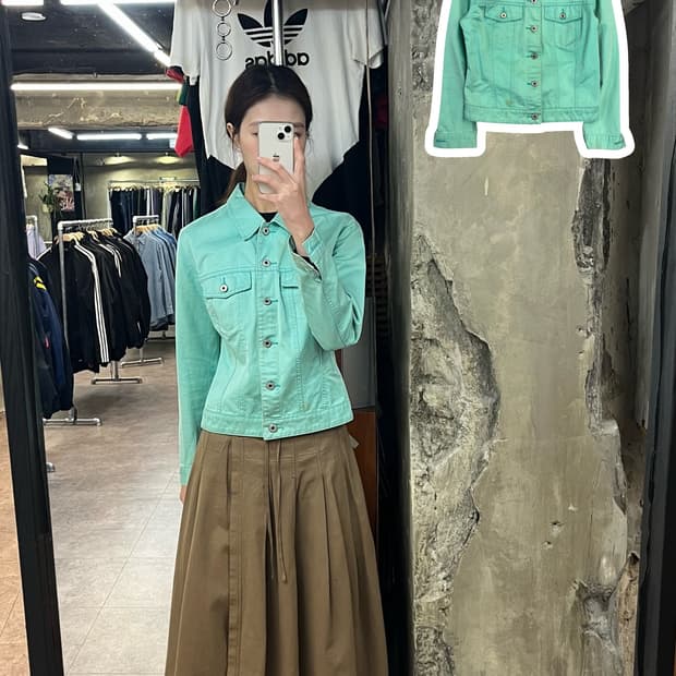 갭 코튼 자켓 민트 M #csz2554