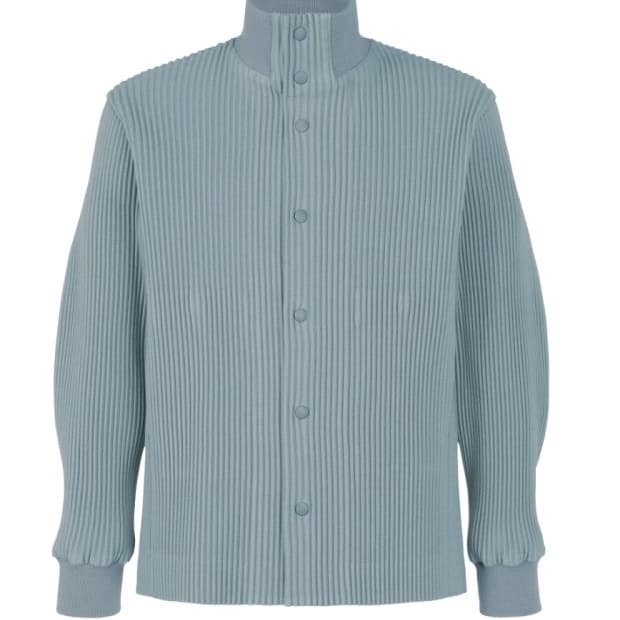 옴므플리세 커지 하이넥 자켓