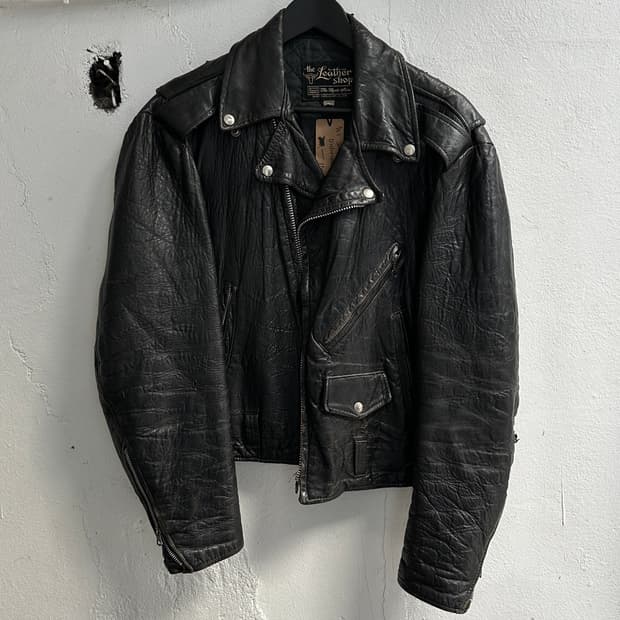 70's Sears 빈티지 레더 라이더 자켓 모터사이클 바이커 자켓