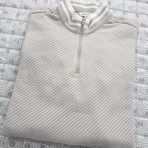 빈폴 남성 헤링본 반집업 티셔츠 95