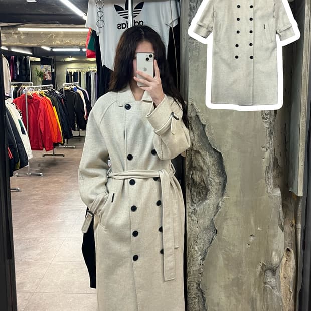 어나더라운지 롱코트 아이보리 S #csz2040