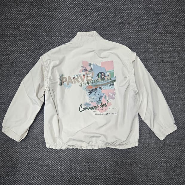 지컷 아이보리 자켓 오버핏 점퍼