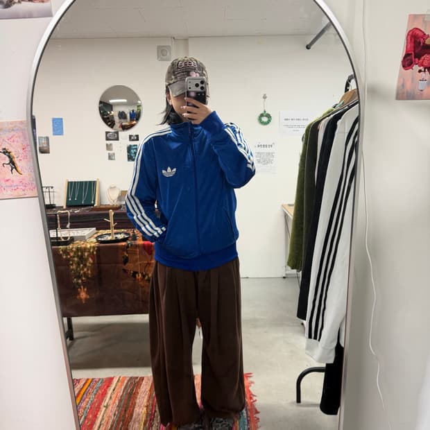 아디다스 져지 블루 트랙탑