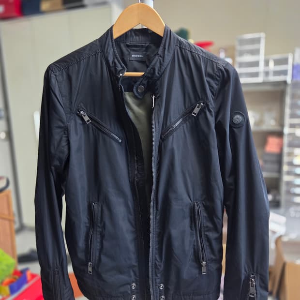 디젤 멀티포켓 바이커 자켓  블랙 봄버 자켓 A급