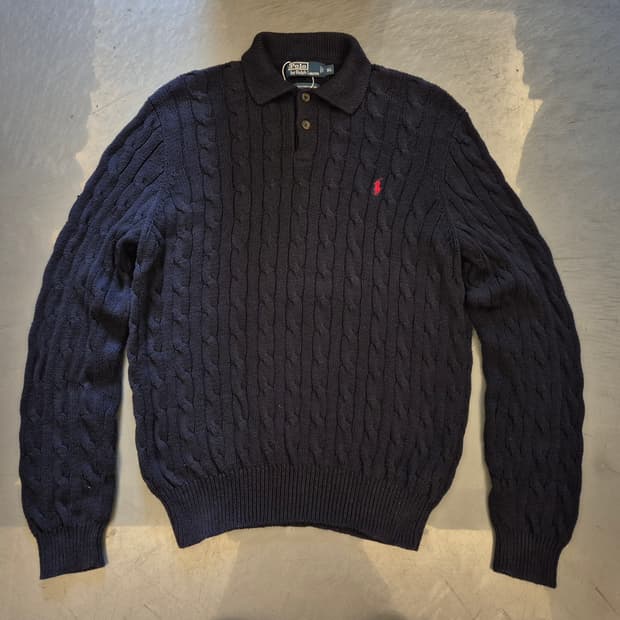 00s 폴로랄프로렌 케이블 카라 니트