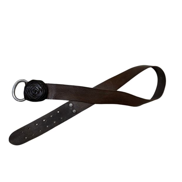 Hiroko koshino rose leather belt