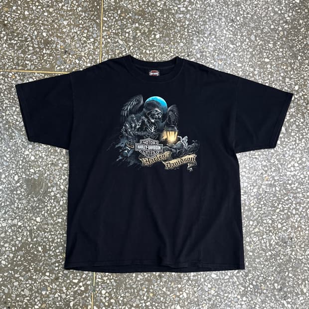 할리데이비슨 그림 리퍼 티셔츠 XXL