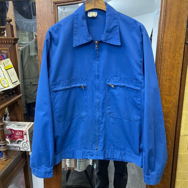 70s-80s French Work Zip-Up Jacket