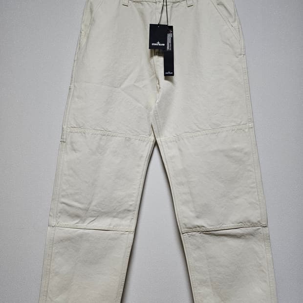 스톤아일랜드 마리나 플레이티드 컨시스턴트 코튼 캔버스 팬츠 (새 상품)