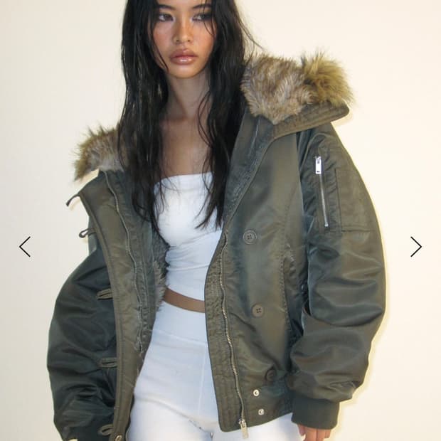 블랙업 누닐 퍼 트리밍 후드 점퍼 n2b y2k