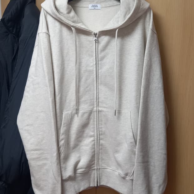 무신사 스탠다드 후드집업 짧은길이 오트밀 2XL