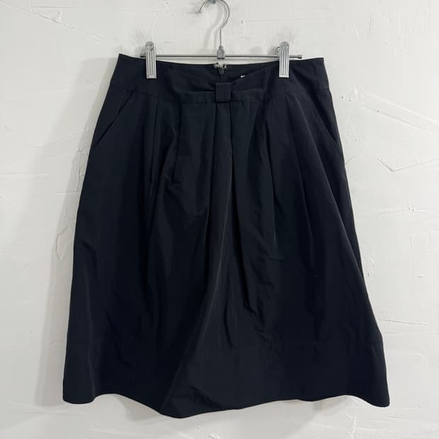 ribbon detail midi skirt