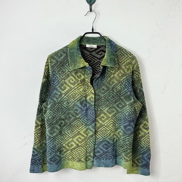 DUSOL 패턴 니트 셔츠 (MADE IN JAPAN)