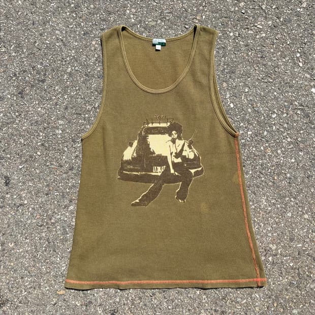 폴스미스 진스 Y2K 와플 탱크탑