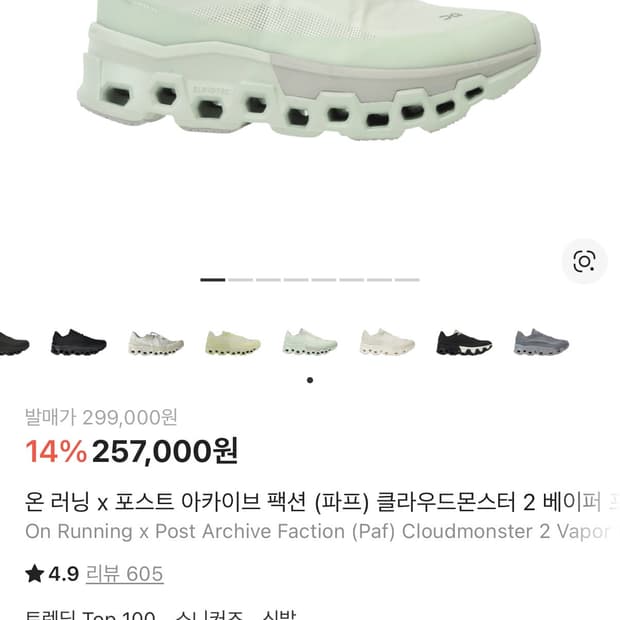 온 파프 클라우드몬스터 베이퍼프로스트 275