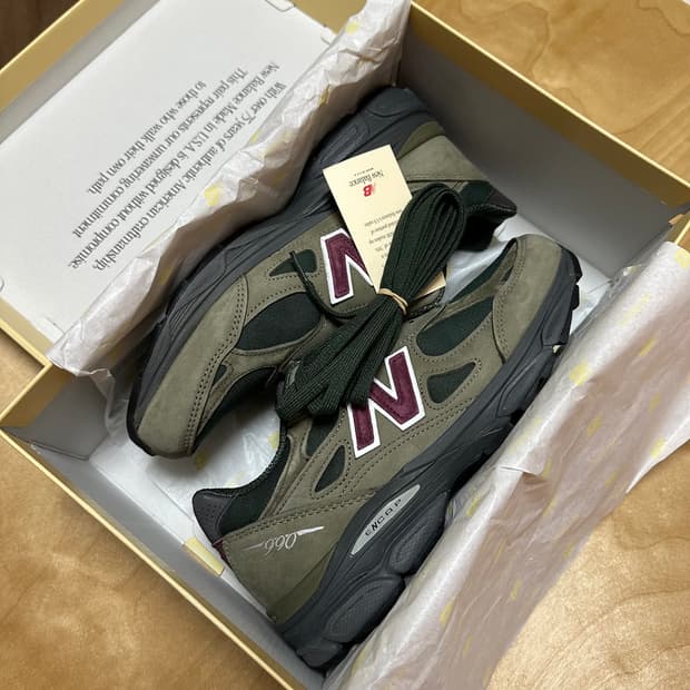 뉴발란스 990v3 메이드 인 USA 그린 퍼플