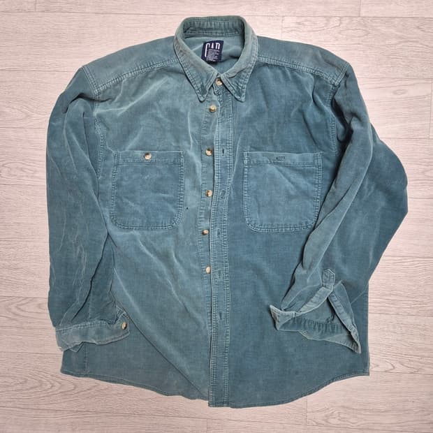 90's Old GAP 선페이딩 코듀로이 셔츠