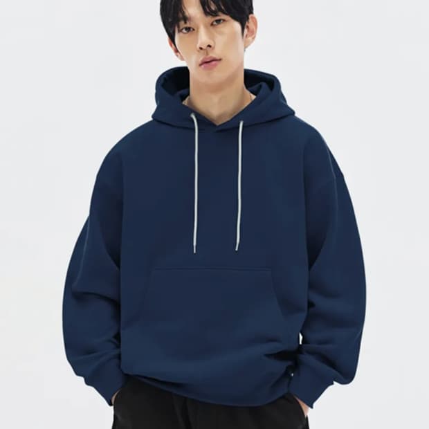 [S] 소버먼트 950g 솔리드 후디 잉크 네이비 후드티 판매
