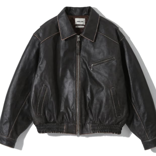 앵글런 레더 자켓 브라운