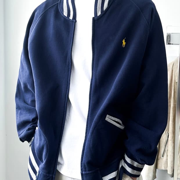 폴로 랄프로렌 코튼 블루종 자켓 네이비