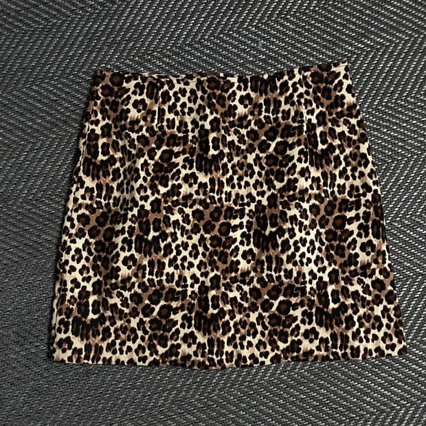 빈티지 y2k 레오파드 미니 스커트o 4828