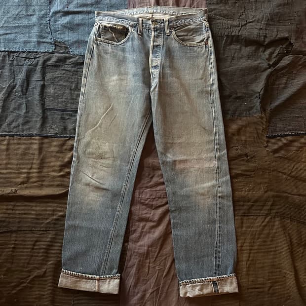70s Levis 501 66전기 Selvedge Denim Pants