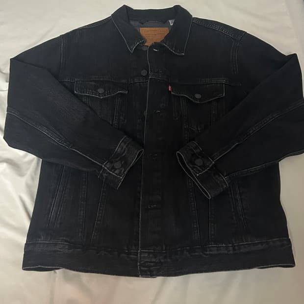 [m]리바이스 타입3 트러커 프리미엄 라인 흑청 자켓