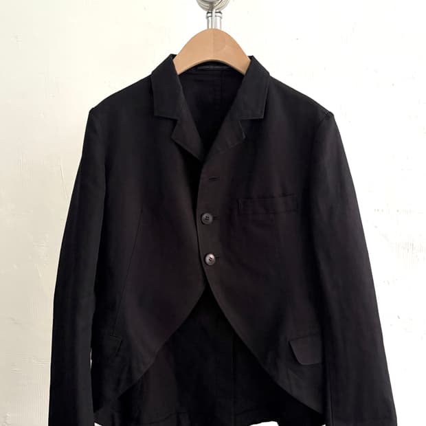 Yohji Yamamoto 요지야마모토 블랙 크롭 블레이저 자켓