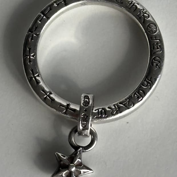 크롬하츠 NTFL w 스타 모티프 실버 링