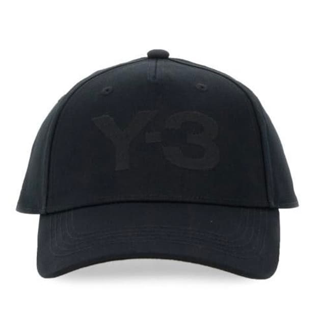 Y-3 로고 볼캡 블랙