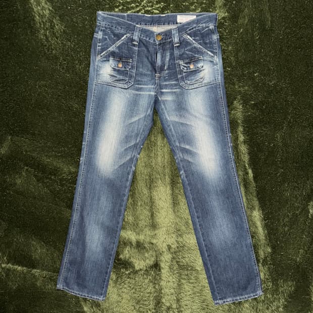 [M] 에드윈 포켓 디테일 워싱 데님 팬츠 MADE IN JAPAN