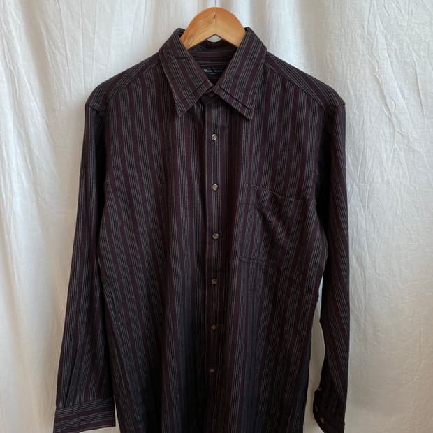 VARIO MODA 자주패턴 더블깃 셔츠(MEN L)