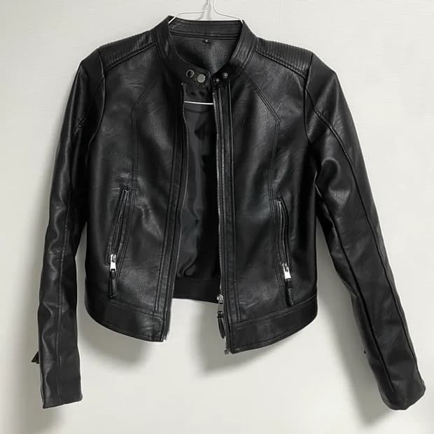 Leather rider jacket