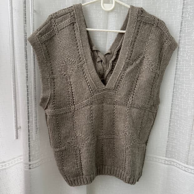 예쁜 니트 조끼 모리걸 빈티지