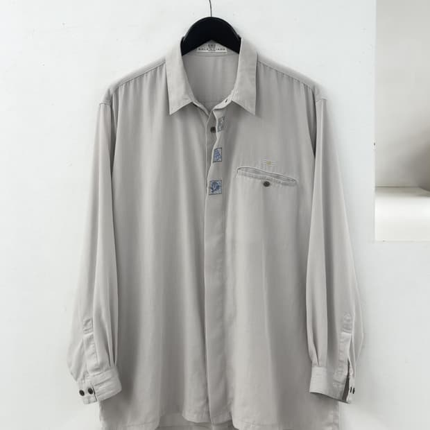 90s 발렌시아가 레이온 셔츠