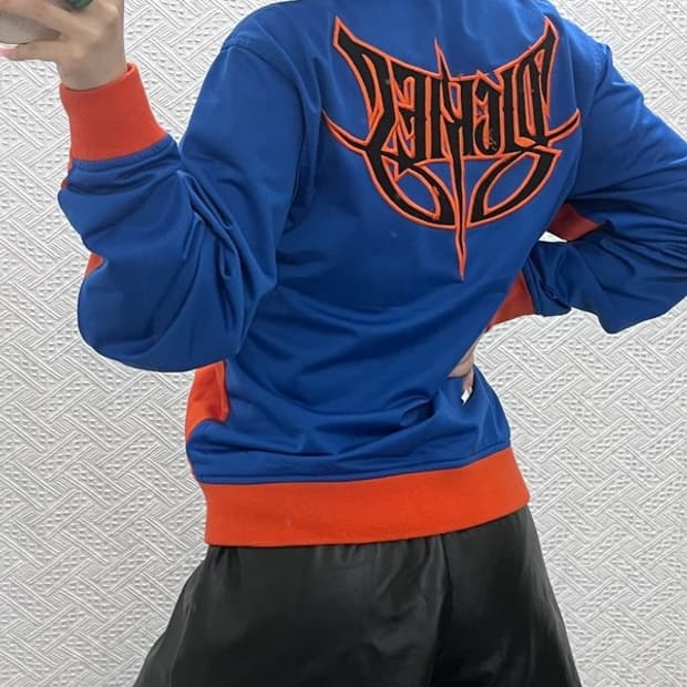 디키즈 빈티지 스트릿 펑크 Y2K 오렌지 져지 집업 90 C12373