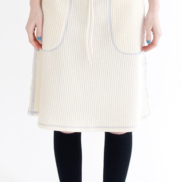 샵페어리 [F.E.E.S] waffle lining midi skirt