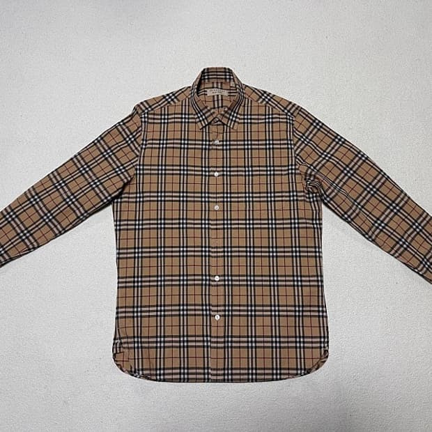 버버리 채크 코튼 플란넬 셔츠 남방 남성용 100사이즈