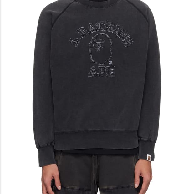 베이프 워시드 이펙트 스웻셔츠