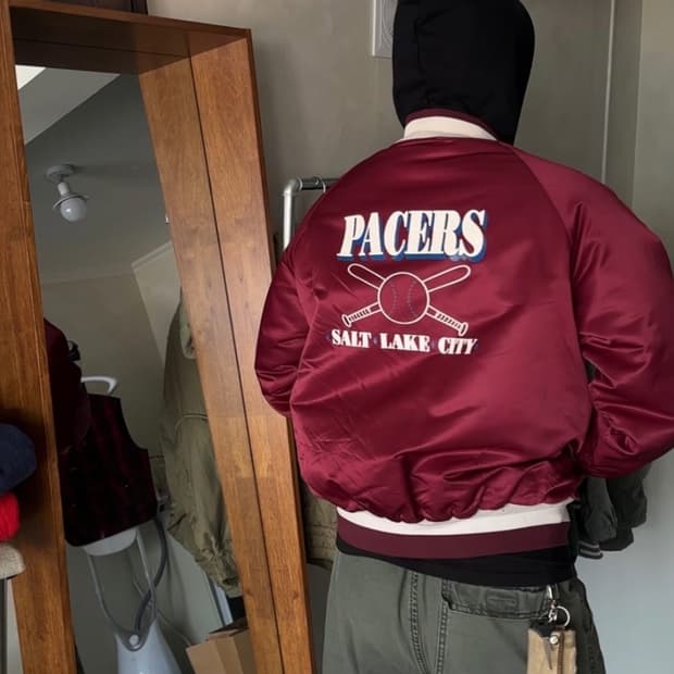 PACERS 사틴 바시티 자켓